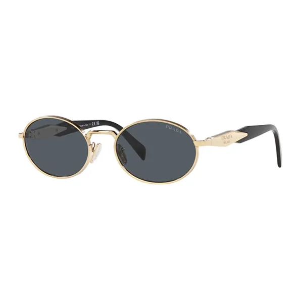 Kính Mát Prada Sunglasses 0PR 65ZS ZVN09T Pale Gold Dark Grey Màu Xám/Gold