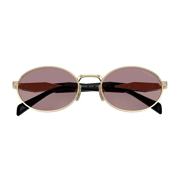 Kính Mát Prada Sunglasses 0PR 65ZS ZVN20I Pale Gold Light Purple Brown Màu Tím/Gold