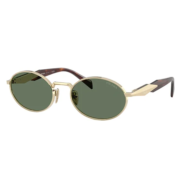Kính Mát Prada Sunglasses 0PR 65ZS ZVN70L Pale Gold Green Màu Xanh/Gold