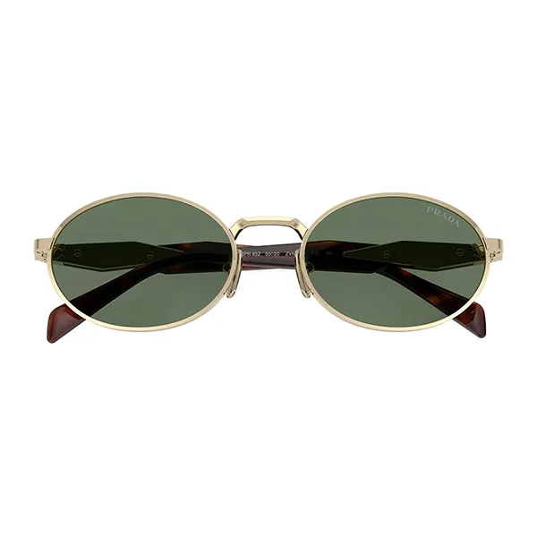 Kính Mát Prada Sunglasses 0PR 65ZS ZVN70L Pale Gold Green Màu Xanh/Gold