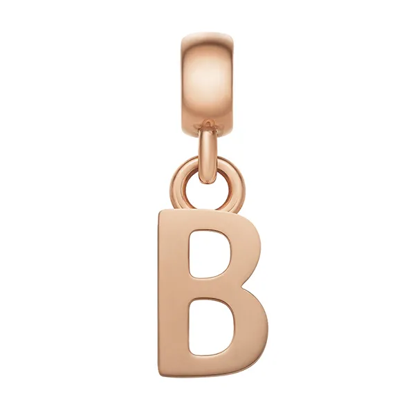 Mặt Dây Chuyền Daniel Wellington Letter Chữ Cái B Màu Vàng Hồng (13mm x 4.55mm)