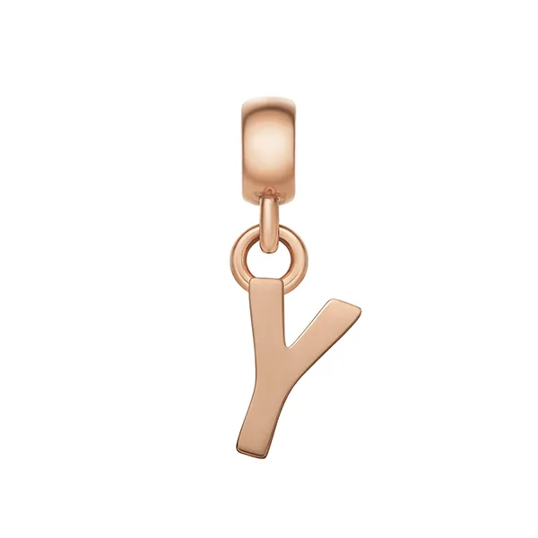 Mặt Dây Chuyền Daniel Wellington Letter Chữ Cái Y DW00400482 Màu Vàng Hồng (13mm x 4.55mm)