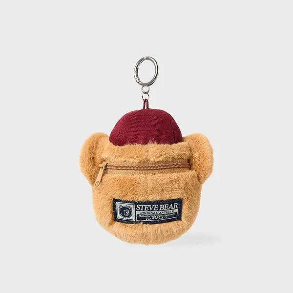 Móc Khóa WHOAU Steve Fluffy Mini WHAQF4921A Màu Đỏ