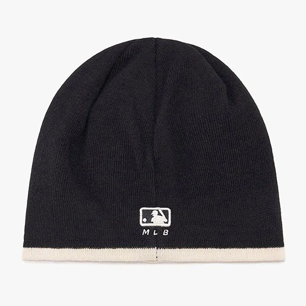 Mũ Len MLB Lettering Mid Beanie New York Yankees 3ABNM0836-50BKS Màu Đen