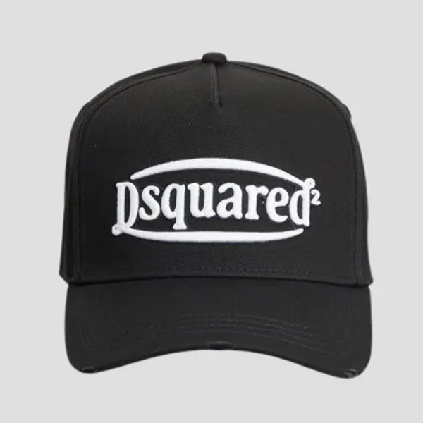 Mũ Nam Dsquared2 Black With Logo Embroidered BCM0781 05C00001 M063 Màu Đen