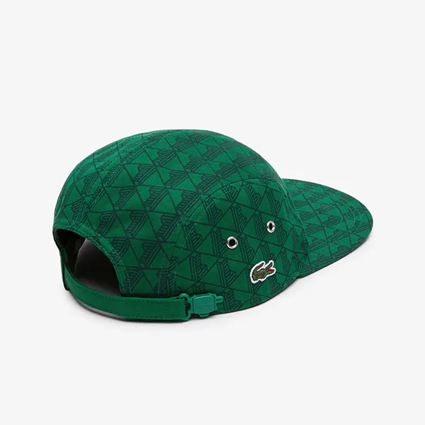 Mũ Unisex Lacoste Monogram Print Twill Jockey Cap Green RK1722-QIJ Màu Xanh Lá Size M