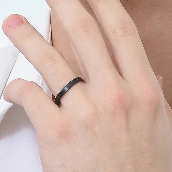 Nhẫn Daniel Wellington Classic Ring Màu Đen Size 50