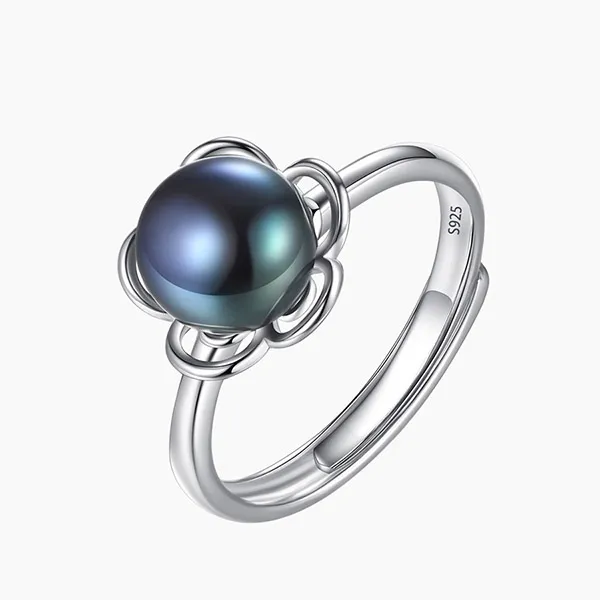 Nhẫn Nữ Jessica Pearl Dark Blossom JR6 Màu Bạc