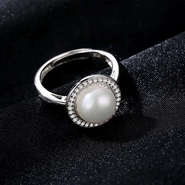 Nhẫn Nữ Jessica Pearl Ocean Crown JR2 Màu Bạc