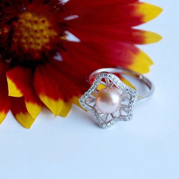 Nhẫn Nữ Jessica Pearl Quiet Lotus Leaf JR4 Màu Bạc