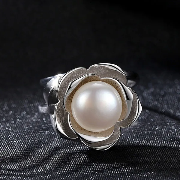 Nhẫn Nữ Jessica Pearl Rose Pearl JR3 Màu Bạc