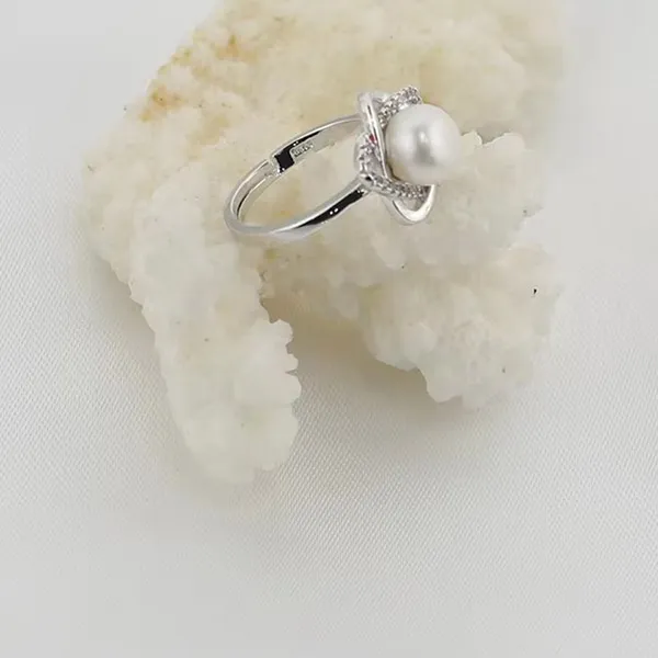 Nhẫn Nữ Jessica Pearl Shining Star JR14 Màu Bạc