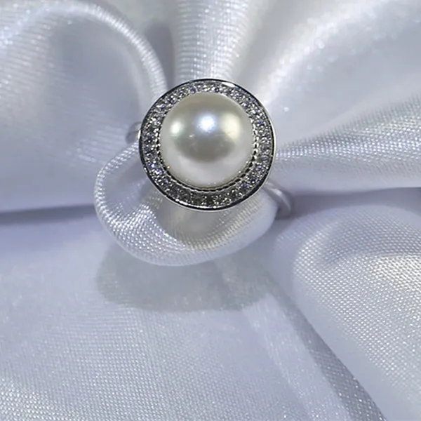 Nhẫn Nữ Jessica Pearl Sparkling Ocean JR16 Màu Bạc