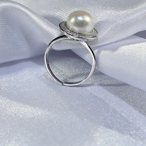 Nhẫn Nữ Jessica Pearl Sparkling Ocean JR16 Màu Bạc