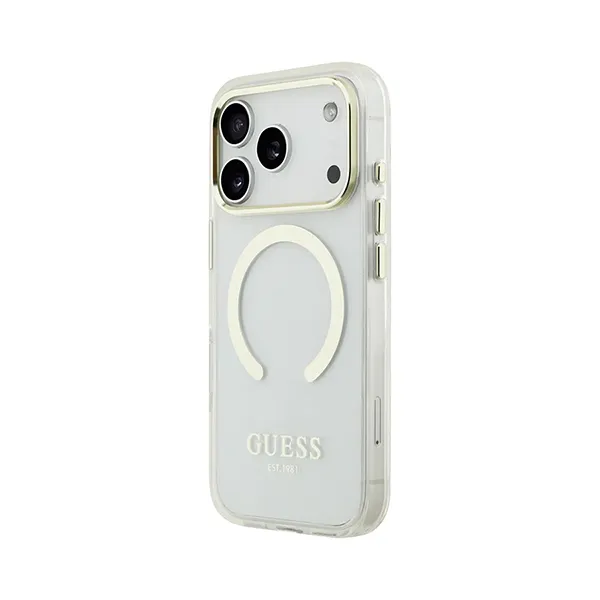 Ốp Điện Thoại Guess Logo Silicone Case iPhone 17 Pro Trong Suốt