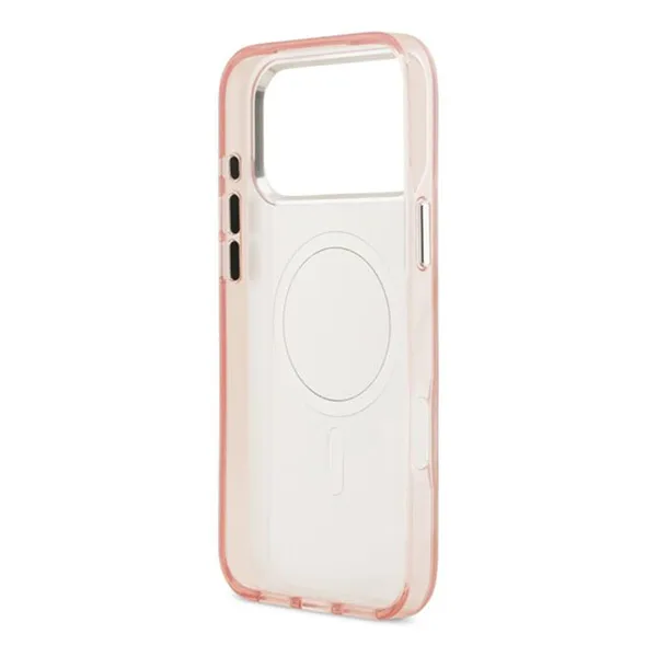 Ốp Điên Thoại Karl Lagerfeld MagSafe IML Aquarelle Choupette & Logo For iPhone 17 Pro Max Màu Hồng