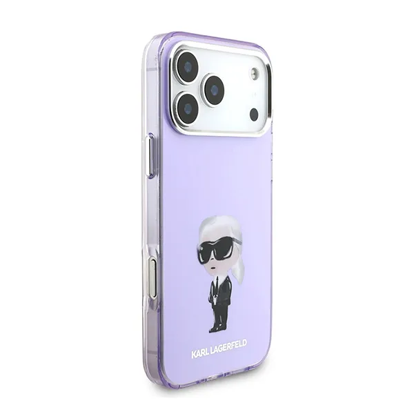 Ốp Điên Thoại Karl Lagerfeld MagSafe IML Aquarelle Karl Head For iPhone 17 Pro Max Màu Tím