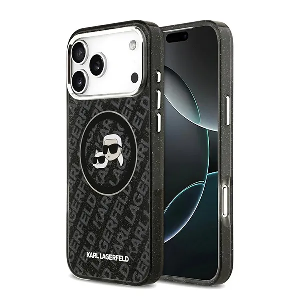 Ốp Điên Thoại Karl Lagerfeld MagSafe IML Choupette For iPhone 17 Pro Max Màu Đen