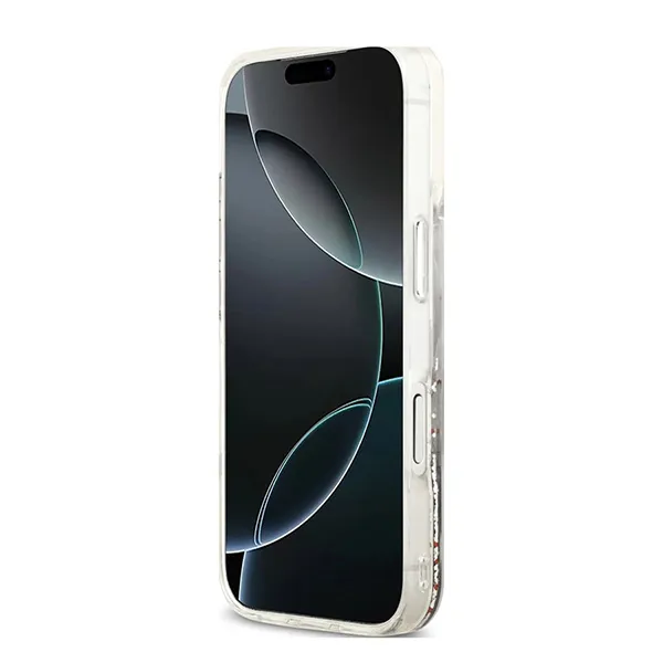 Ốp Điên Thoại Karl Lagerfeld MagSafe Liquid Glitter Logo Choupette For iPhone 17 Pro Max Màu Trong Suốt
