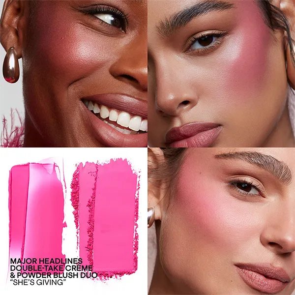 Phấn Má Hồng Patrick Ta Major Headlines Double Take Crème & Powder Blush Duo She's Giving Màu Hồng Lạnh