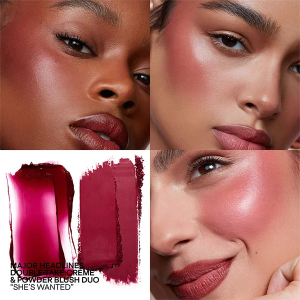 Phấn Má Hồng Patrick Ta Major Headlines Double Take Crème & Powder Blush Duo She's Wanted Màu Hồng Berry