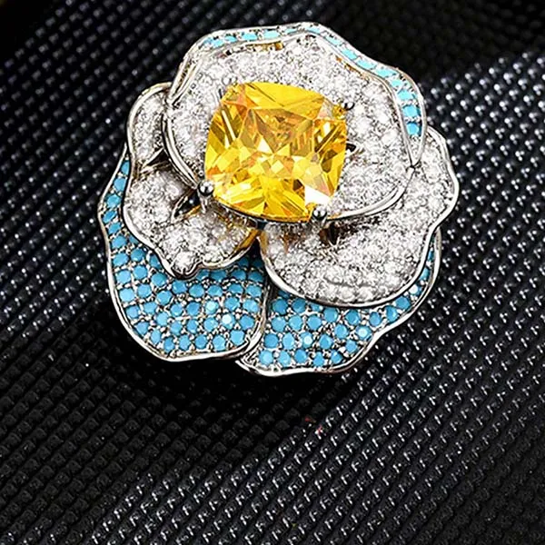 Pin Cài Áo Nữ Meri Gracebud BR892 Màu Xanh Bạc