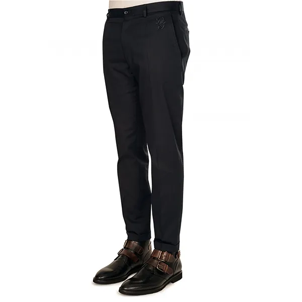 Quần Dài Nam Dolce & Gabbana D&G Cotton Stretch Black Trousers Màu Đen Size 50