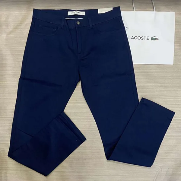 Quần Dài Nam Lacoste Classic Slim Fit Stretch Màu Xanh Navy Size 34