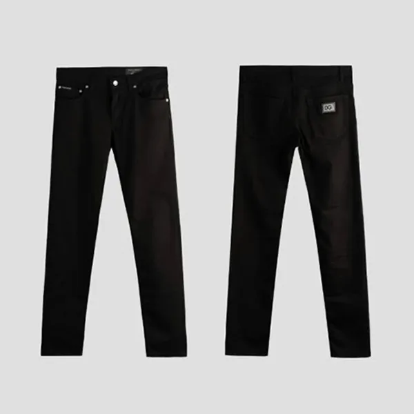 Quần Jean Nam Dolce Gabbana D&G Black Denim Silver Tag Skinny Fit GY07LD G8AS7 S9001 Màu Đen Size 46