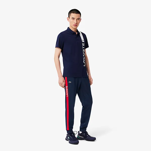 Quần Nỉ Nam Lacoste Men's Printed Sweatpants XH8985 - C5L Màu Xanh Navy Size 4