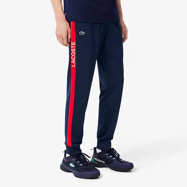 Quần Nỉ Nam Lacoste Men's Printed Sweatpants XH8985 - C5L Màu Xanh Navy Size 4
