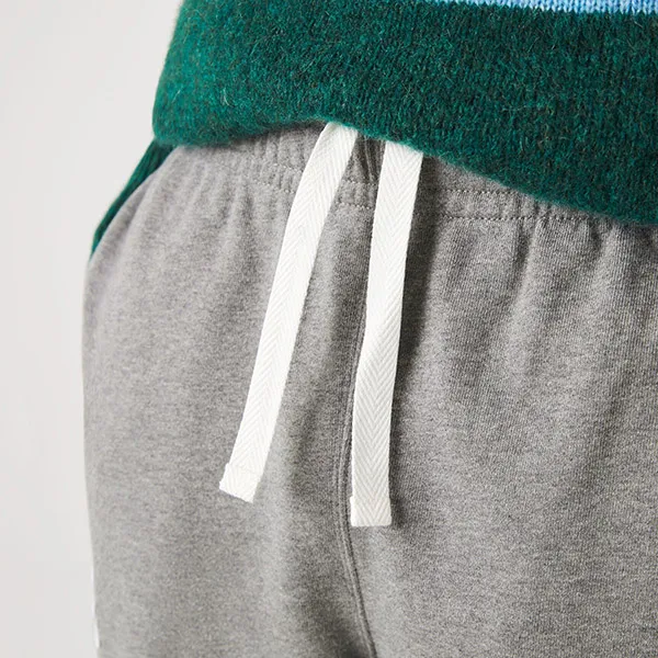 Quần Nỉ Nam Lacoste Pennants L Badge Fleece Tracksuit Pants XH7442 Màu Xám Size 3