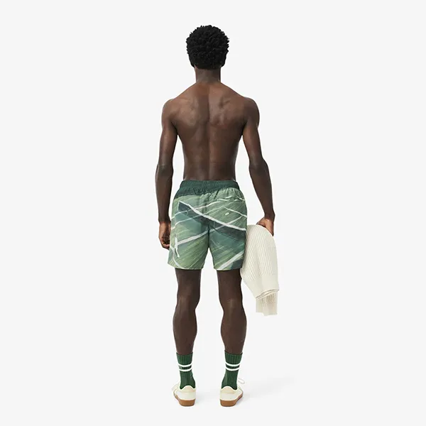 Quần Short Nam Lacoste Men's Mid Length Quick-Dry Swim Trunks MH2126 - 132 Màu Xanh Lá Size S