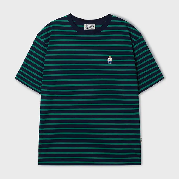 Set 2 Áo Phông WHOAU WHRSF4951U Màu Đen - Kẻ Xanh