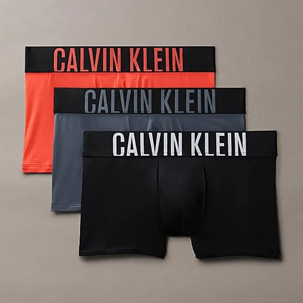 Set 3 Quần Lót Nam Calvin Klein CK 3 Pack Trunks Intense Power Micro NB3611-941 Phối Màu Size M