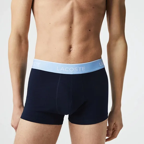 Set 3 Quần Lót Nam Lacoste Boxer 5H3401-51-LXM Màu Xanh Size S