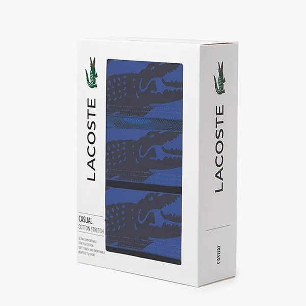 Set 3 Quần Lót Nam Lacoste Boxer 6H9902-51-8W1 Màu Xanh Size S
