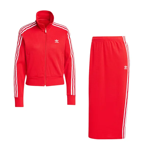 Set Áo Váy Adidas Originals Knit Top + Knit Skirt IY7277 IY7280 Màu Đỏ Size M (Form Á)