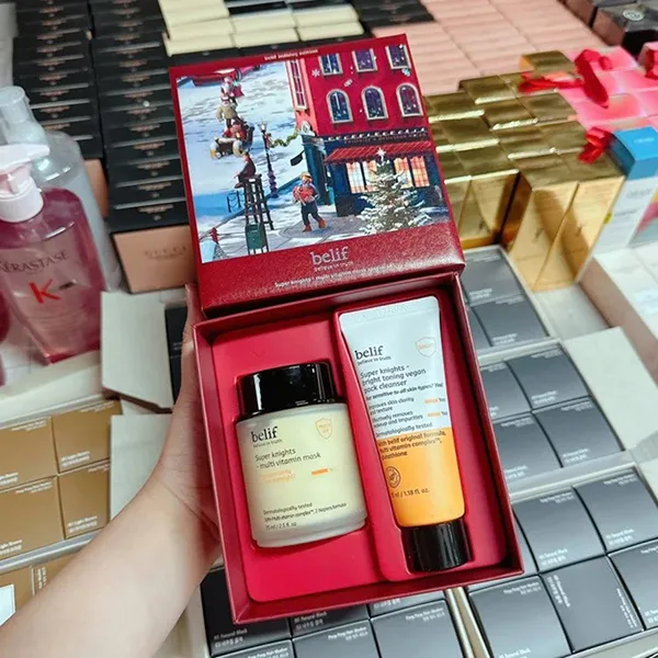 Set Mặt Nạ Ngủ Dưỡng Ẩm Phục Hồi Da Belif Super Knight Multi Vitamin Mask 75ml + Sữa Rửa Mặt 35ml