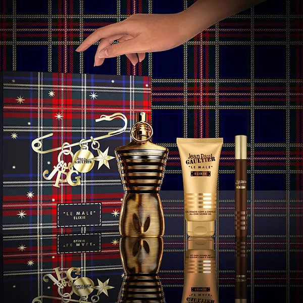 Set Nước Hoa Nam Jean Paul Gaultier Le Male Elixir Parfum 125 + 10ml Và Sữa Tắm Shower Gel 75ml