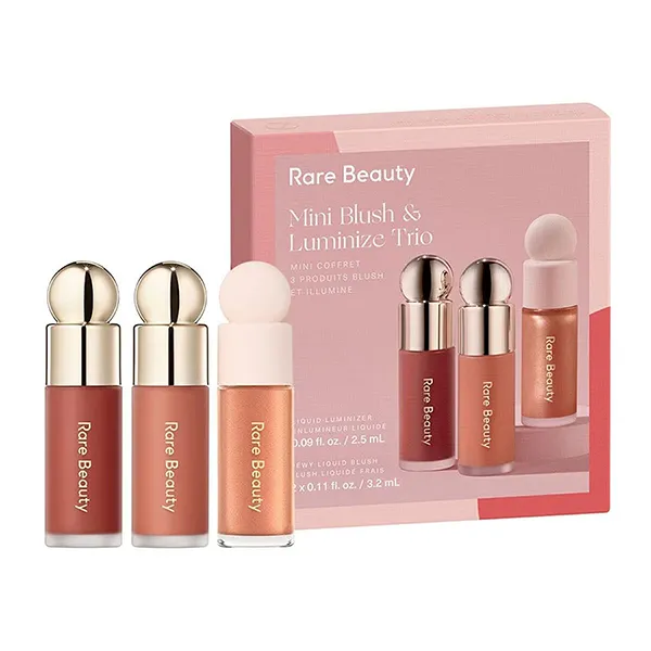 Set Phấn Má Dạng Kem Rare Beauty Limited Edition Mini Blush & Luminize Trio 3 Món