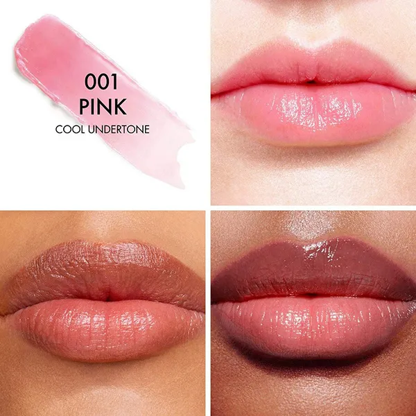 Set Son Dior Rouge Dior Couture Velvet Finish 720 Icone Đỏ Hồng Đất + Addict Lip Glow Balm 001 Pink Hồng Nhạt