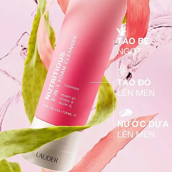 Set Sữa Rửa Mặt Estée Lauder Nutritious 2-in-1 Foam Cleanser 2 x 125ml (Batch Code: L73)