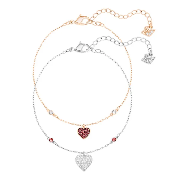 Set Vòng Đeo Tay Swarovski Crystal Wishes Bracelet 5529600 Hai Vòng Màu Bạc/Vàng Hồng