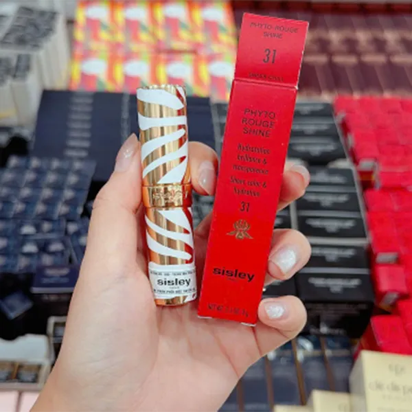 Son Bóng Sisley Paris Phyto-Lip Rouge Shine 31 Sheer Chili Màu Đỏ Cam