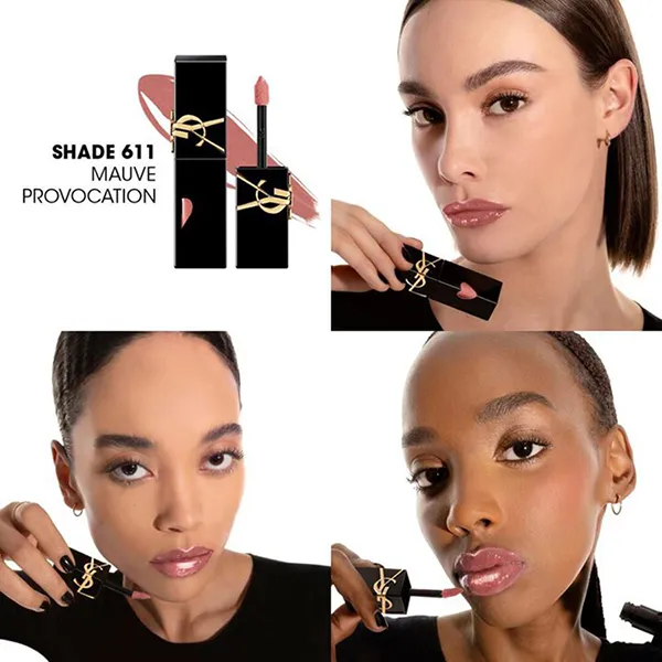 Son Yves Saint Laurent YSL The Inks Vinyl Cream Lip 611 Mauve Provocation Màu Tím Nude