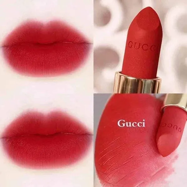 Son Lì Gucci Rouge À Lèvres Mat Lipstick 25 Goldie Red Màu Đỏ Tươi