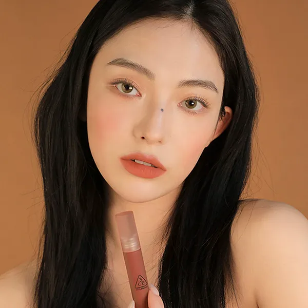 Son Kem 3CE Blur Water Tint Màu Bake Beige Cam Cháy