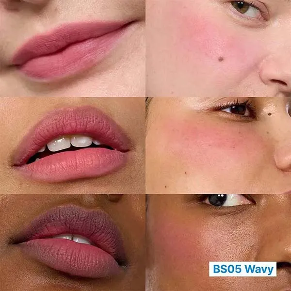 Son Kem Fwee Lip & Cheek Blurry Pudding Pot + Blending Brush BS05 Wavy Màu Hồng Đất