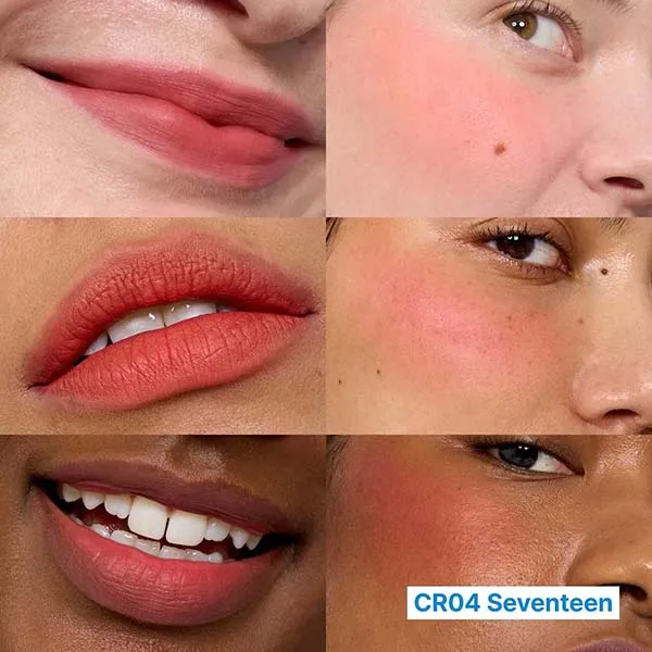 Son Kem Fwee Lip & Cheek Blurry Pudding Pot + Blending Brush CR04 Seventeen Màu Đỏ San Hô